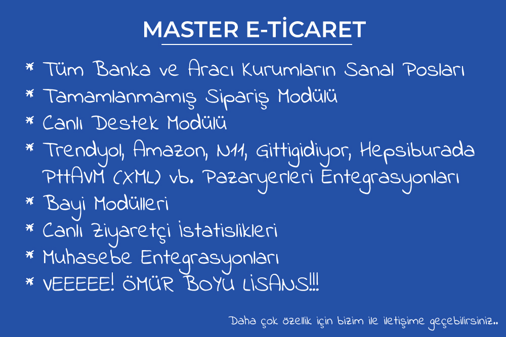 e-ticaret özellikleri